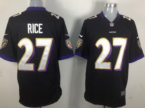 NFL Baltimore Ravens 27 Ray Rice Black Jersey